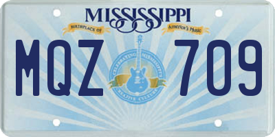 MS license plate MQZ709