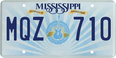 MS license plate MQZ710
