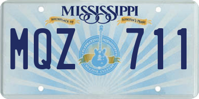 MS license plate MQZ711