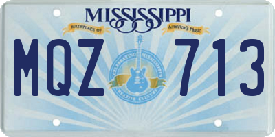 MS license plate MQZ713