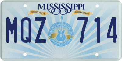 MS license plate MQZ714