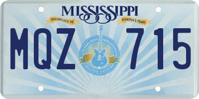 MS license plate MQZ715