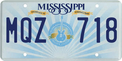 MS license plate MQZ718
