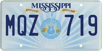 MS license plate MQZ719