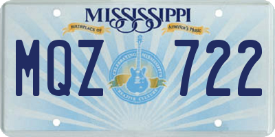 MS license plate MQZ722