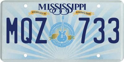 MS license plate MQZ733