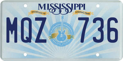 MS license plate MQZ736