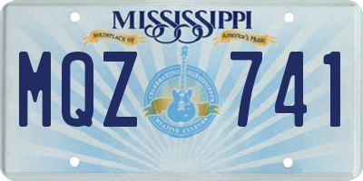 MS license plate MQZ741