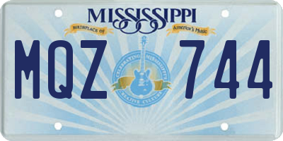 MS license plate MQZ744