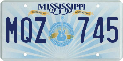 MS license plate MQZ745