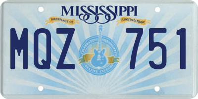 MS license plate MQZ751