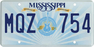 MS license plate MQZ754