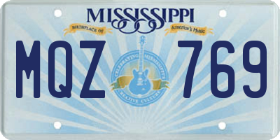 MS license plate MQZ769