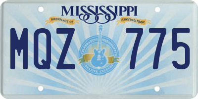 MS license plate MQZ775