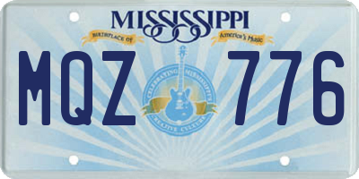 MS license plate MQZ776