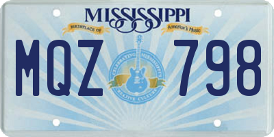 MS license plate MQZ798