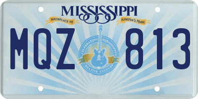 MS license plate MQZ813