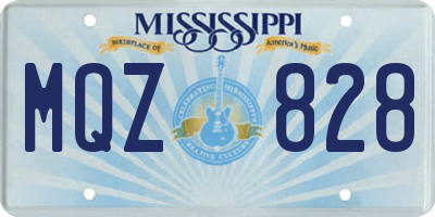 MS license plate MQZ828