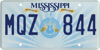 MS license plate MQZ844