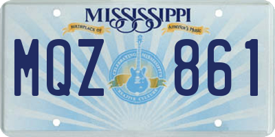 MS license plate MQZ861