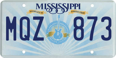 MS license plate MQZ873