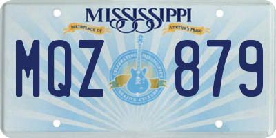 MS license plate MQZ879
