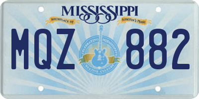 MS license plate MQZ882