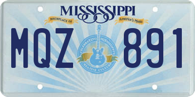 MS license plate MQZ891
