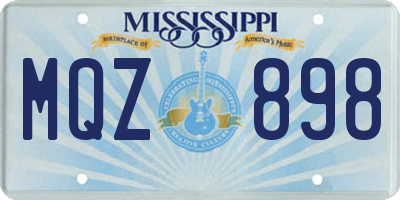 MS license plate MQZ898