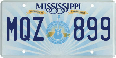 MS license plate MQZ899