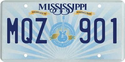 MS license plate MQZ901