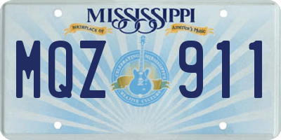 MS license plate MQZ911