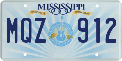 MS license plate MQZ912