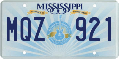 MS license plate MQZ921