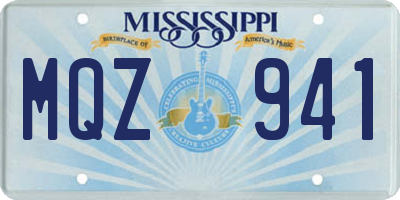 MS license plate MQZ941