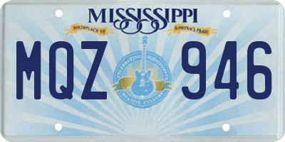 MS license plate MQZ946