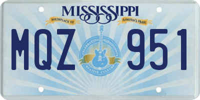 MS license plate MQZ951
