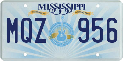 MS license plate MQZ956
