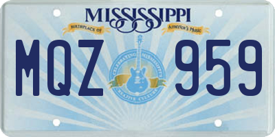 MS license plate MQZ959