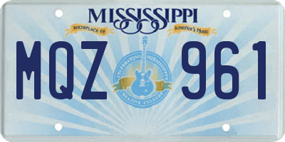 MS license plate MQZ961