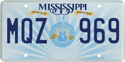 MS license plate MQZ969