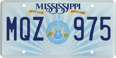 MS license plate MQZ975