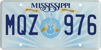 MS license plate MQZ976