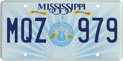 MS license plate MQZ979