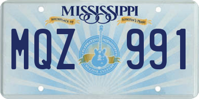MS license plate MQZ991