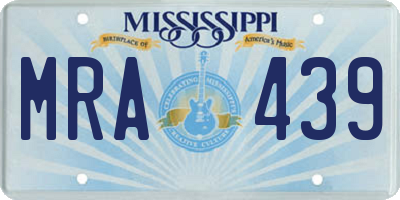MS license plate MRA439