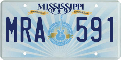 MS license plate MRA591