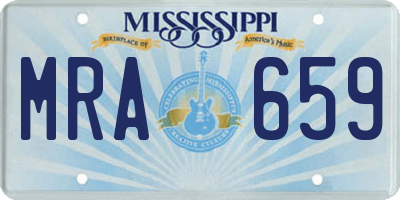 MS license plate MRA659