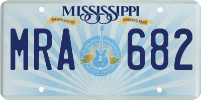 MS license plate MRA682