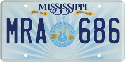 MS license plate MRA686